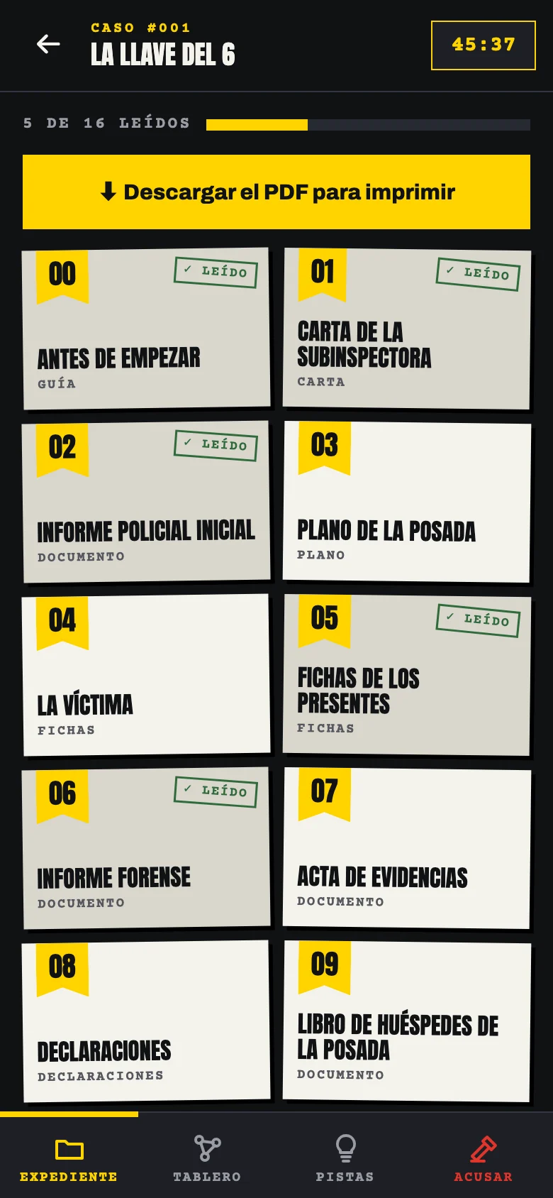 La app: los documentos del expediente para leer en el celular