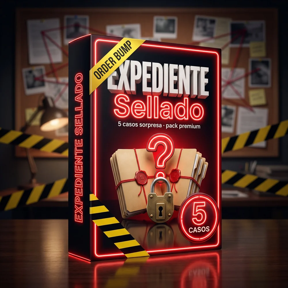 Expediente Sellado: pack premium de 5 casos sorpresa